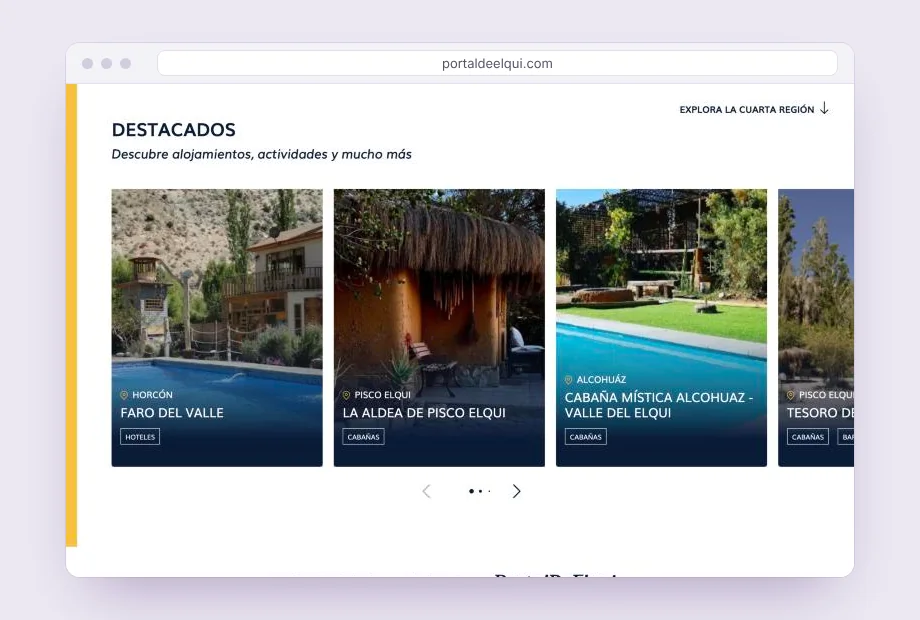 Alojamientos y actividades destacados del valle.